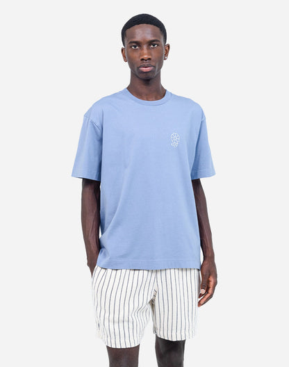 Tshirt ample Simple Life bleu azur