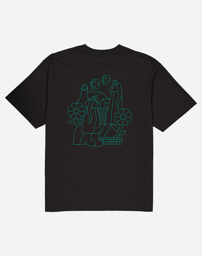 Tshirt ample Simple Life noir carbone