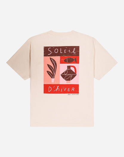 T-shirt ample Soleil d'hiver crème