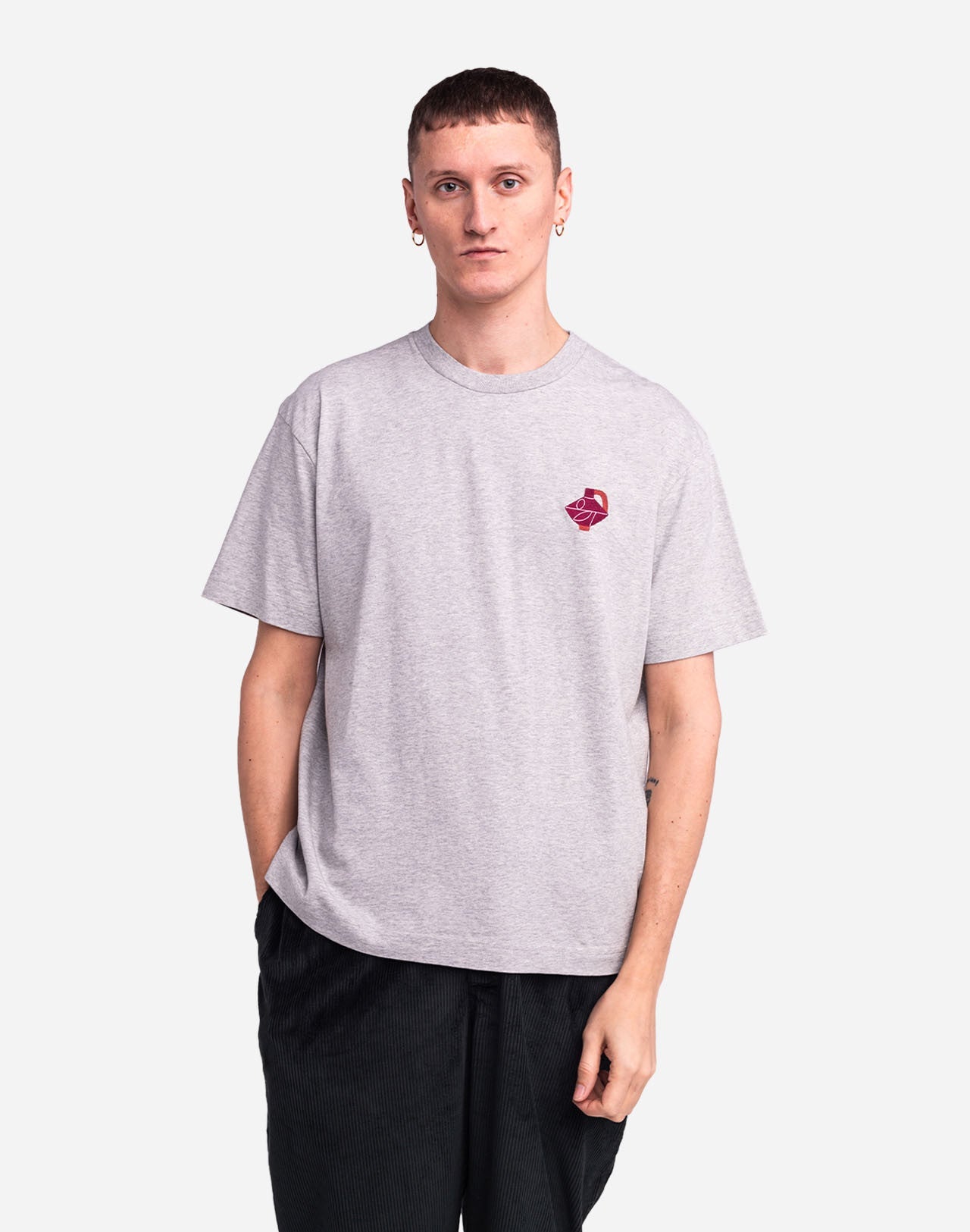 T-shirt ample Soleil d'hiver gris chiné