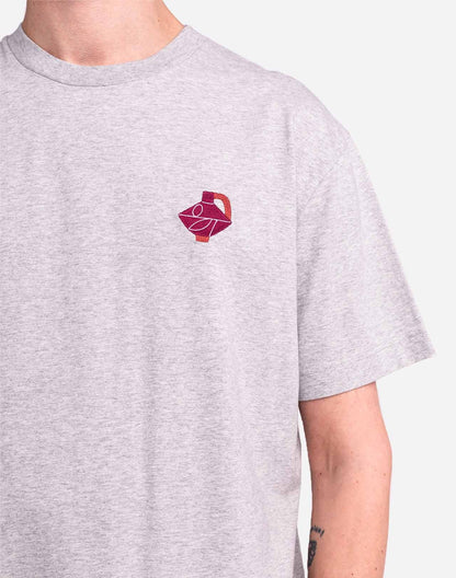T-shirt ample Soleil d'hiver gris chiné