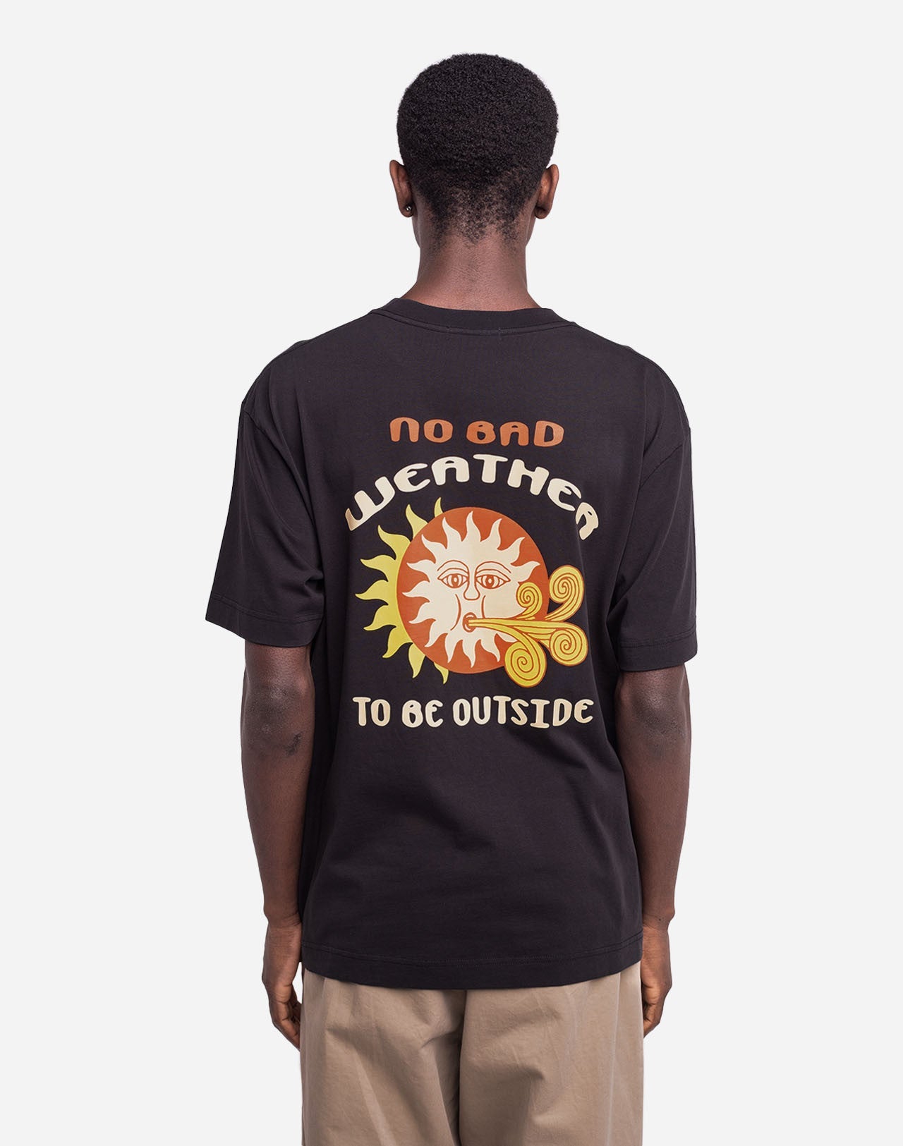 T-shirt ample Weather noir carbone