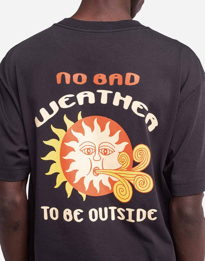 T-shirt ample Weather noir carbone