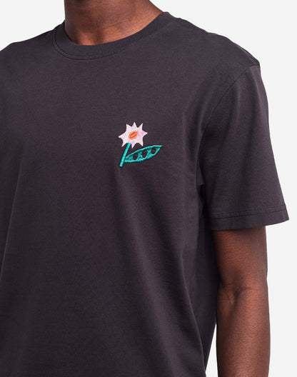 T-shirt Flowering noir carbone