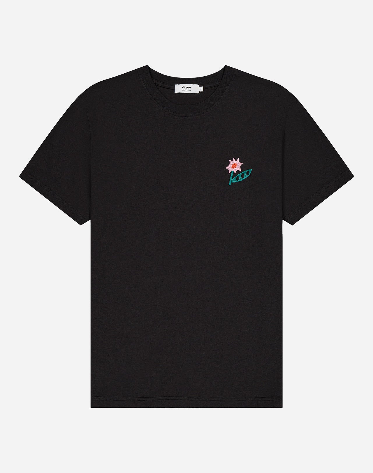 T-shirt Flowering noir carbone