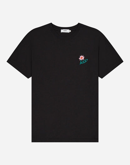 T-shirt Flowering noir carbone