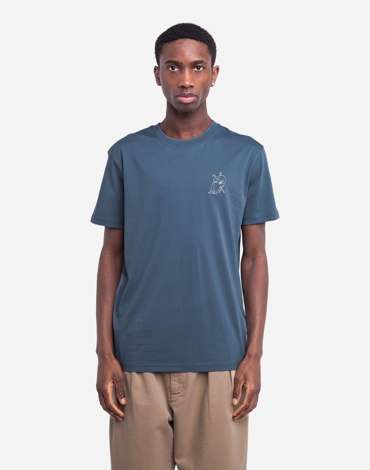 T-shirt Goose bleu acier