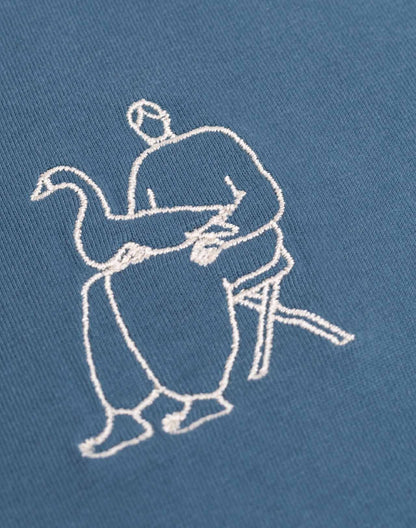 T-shirt Goose bleu acier