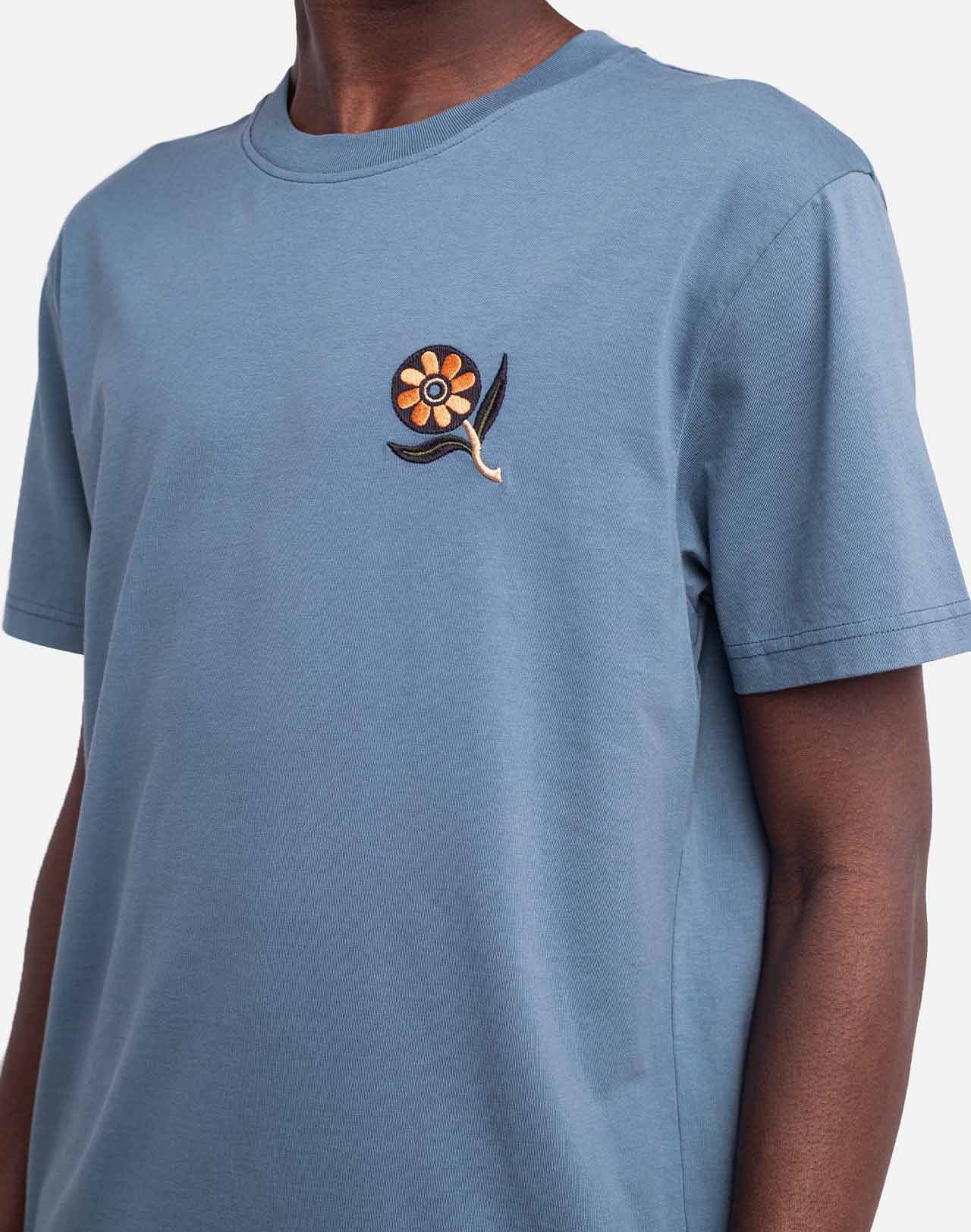 T-shirt Ikeba bleu acier