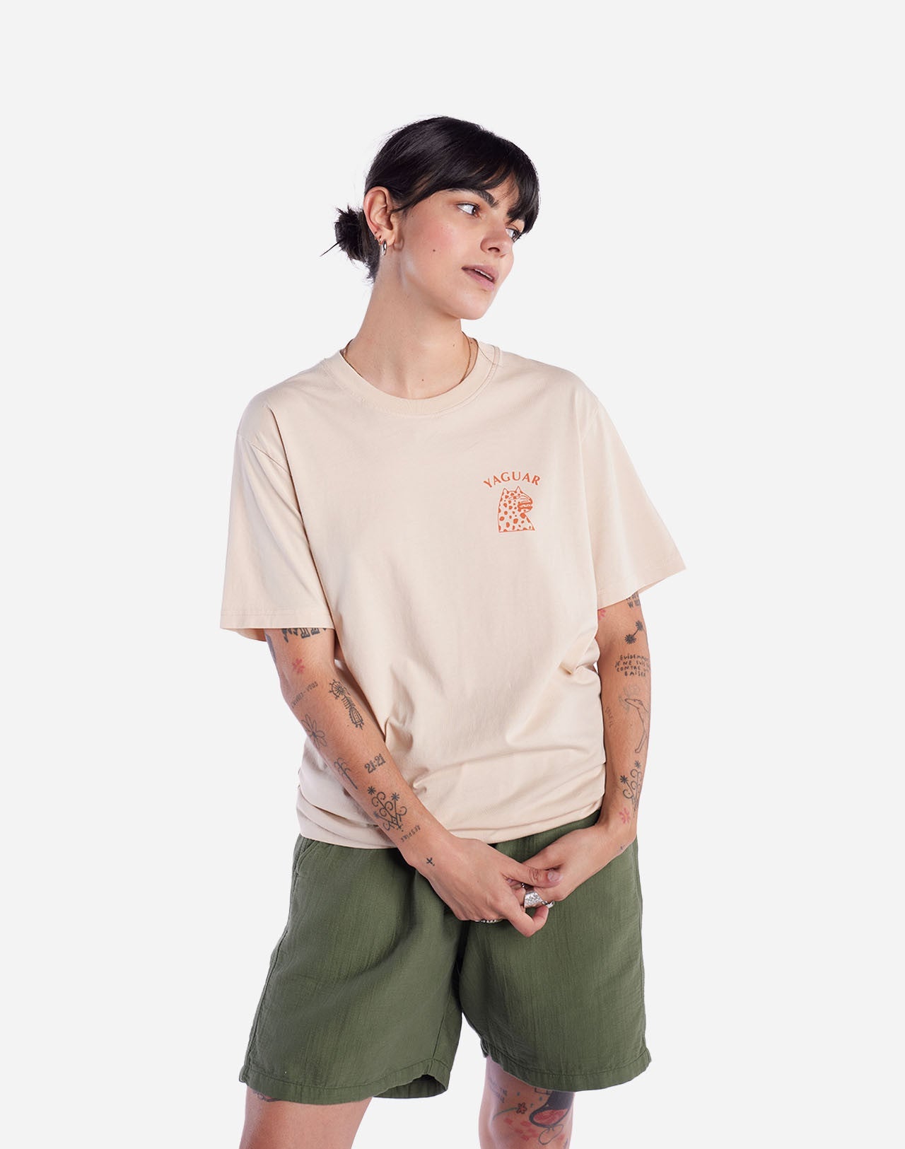 T-shirt Yaguar crème