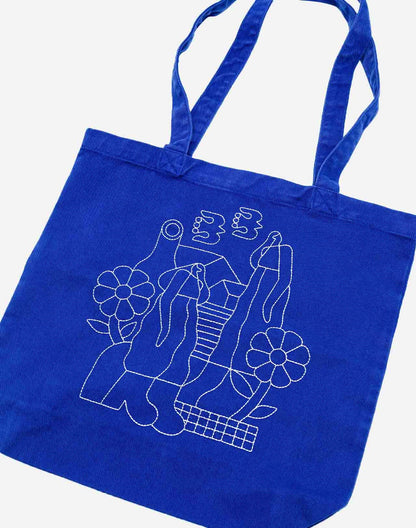 Totebag Toto Simple Life bleu roi