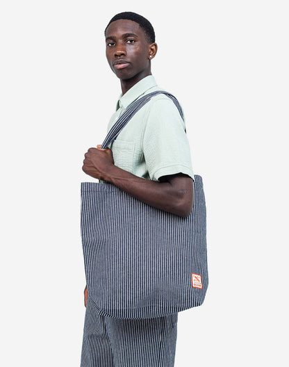 Totebag Toto Stripes denim rayé