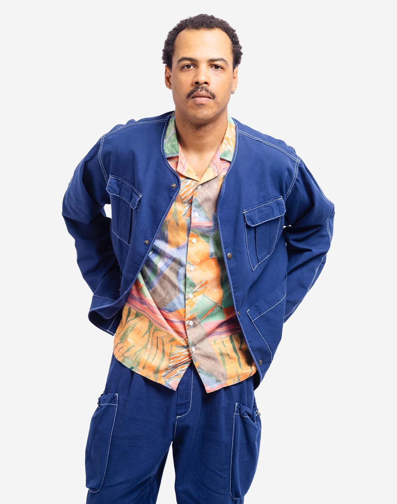 Veste Hiro Paint bleu outremer