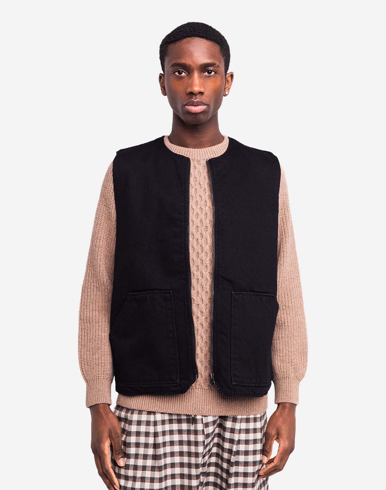 Veste sans manches Étrille noire