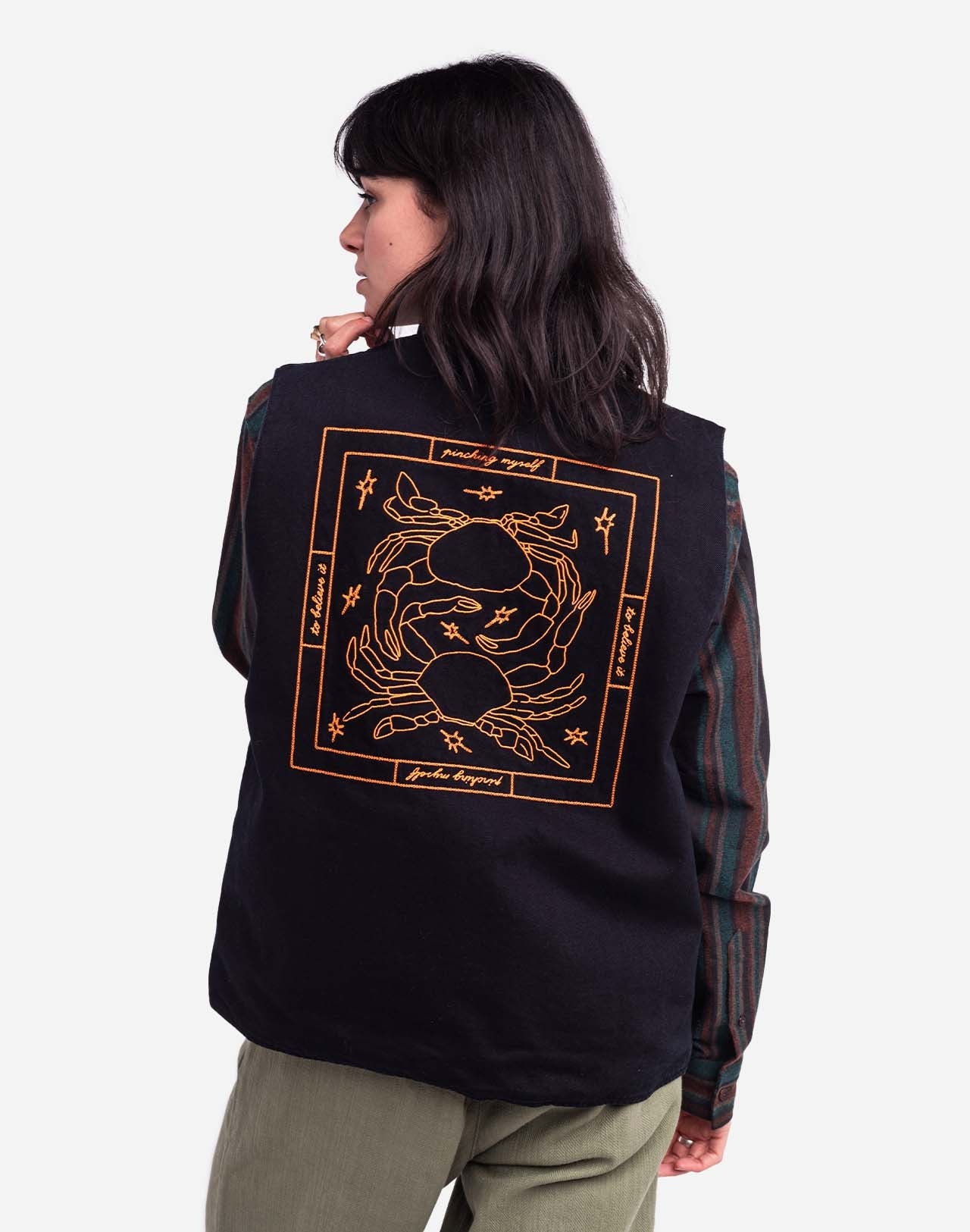 Veste sans manches Étrille noire