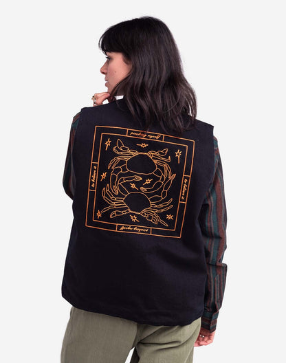 Veste sans manches Étrille noire